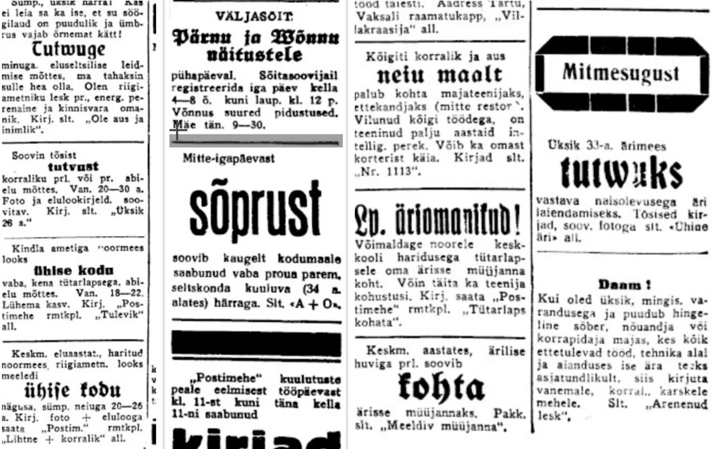 Tutvumiskuulutused