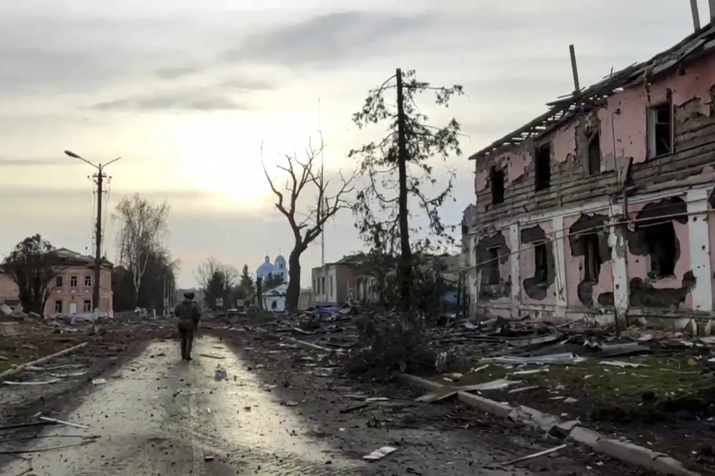 Разрушенная в ходе боев Суджа.
