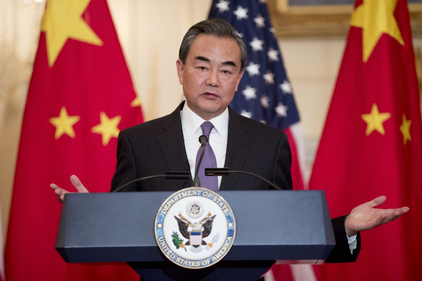 Hiina välisminister Wang Yi Washingtonis.