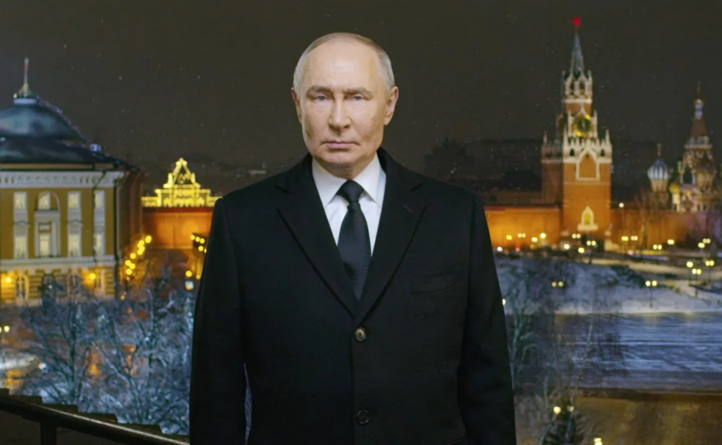 Vladimir Putin tervitamas Venemaad uue aasta saabumise puhul. 31.12.2024