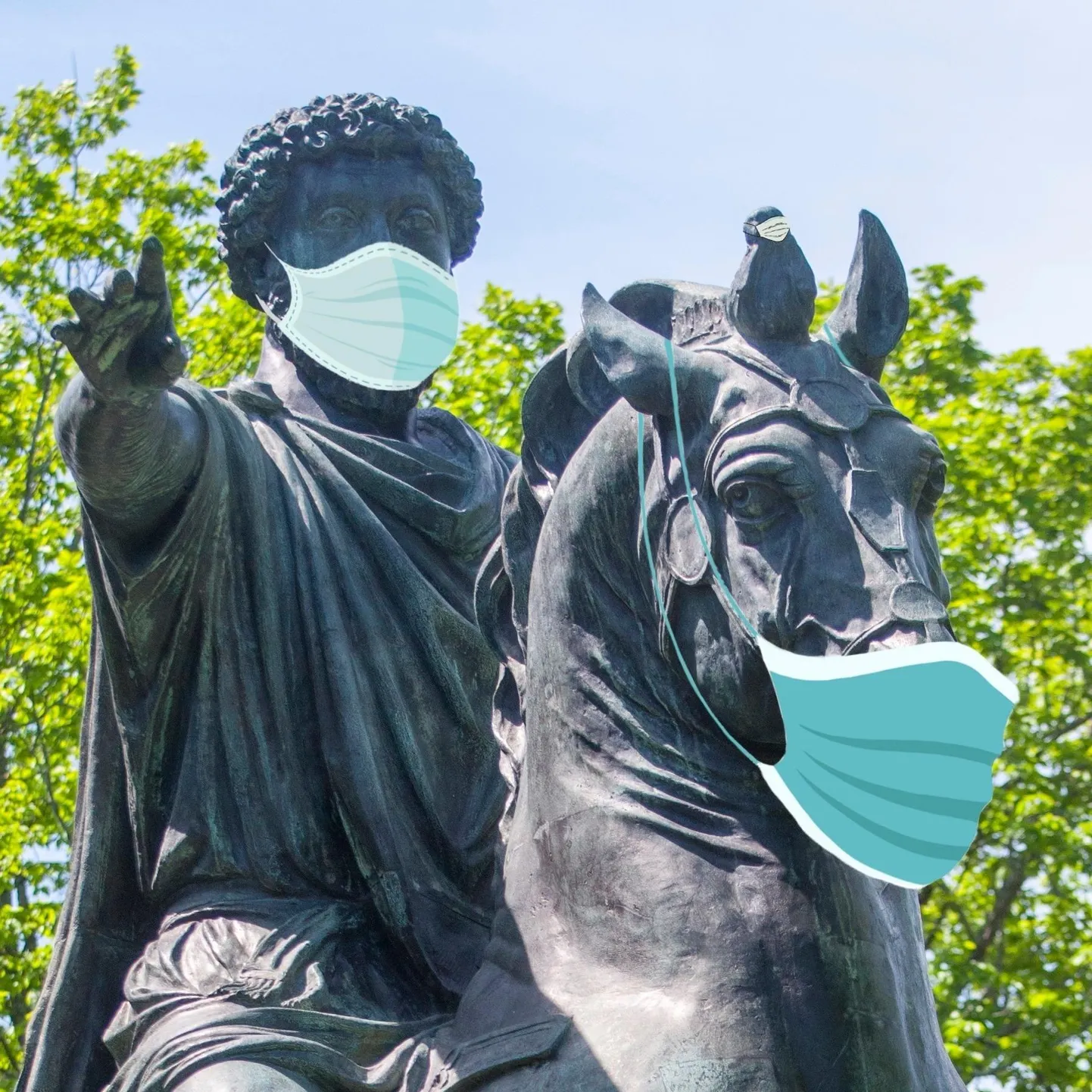 Marcus Aureliuse ratsamonument (kollaaž). FOTO: Erakogu