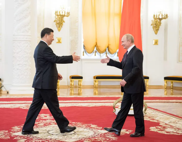 Xi Jinpingi ja Vladimir Putini kohtumine Moskvas 5. juunil 2019.&nbsp; FOTO:
