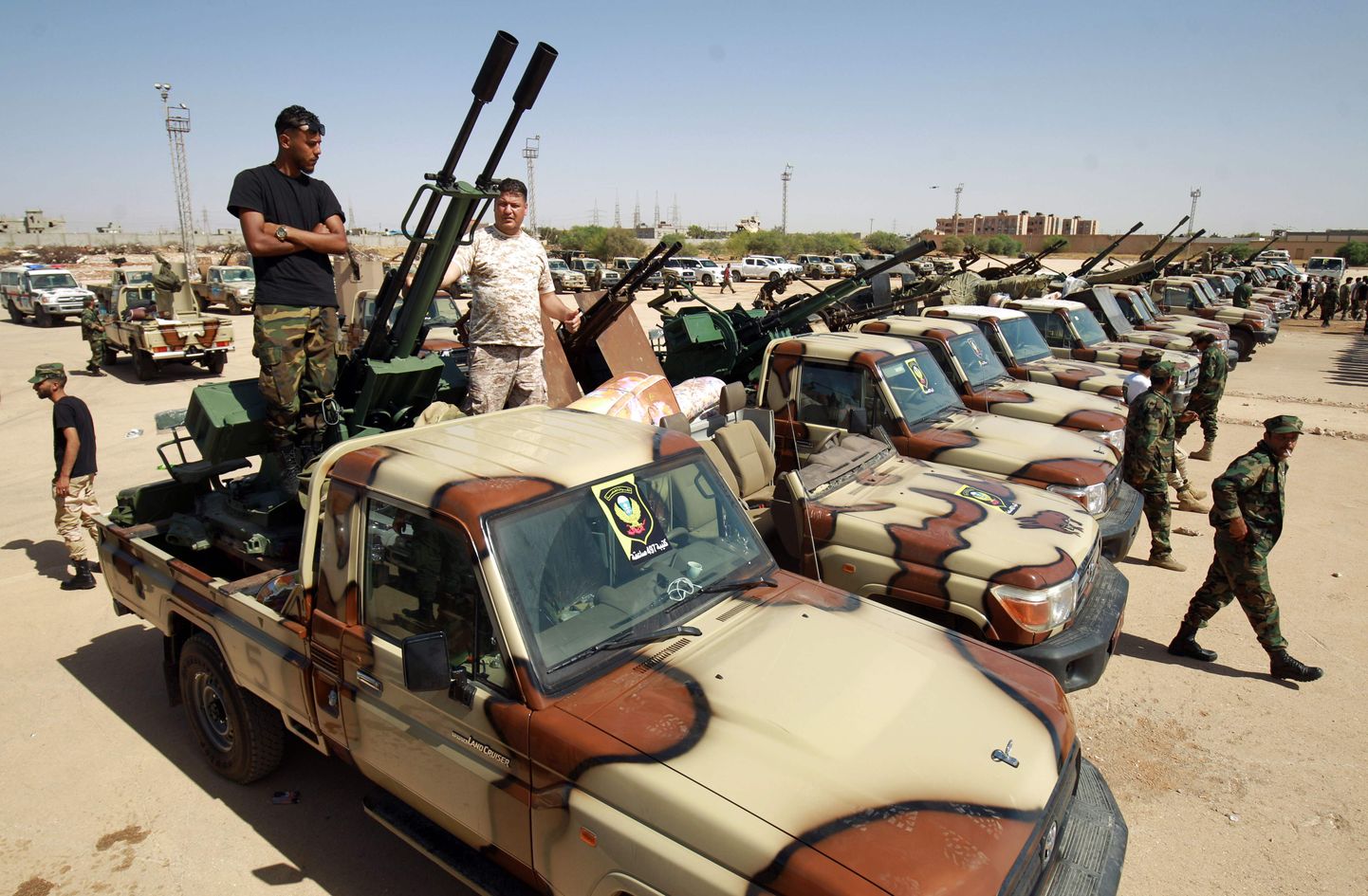 Liibüa väepealiku Khalifa Haftari võitlejad.