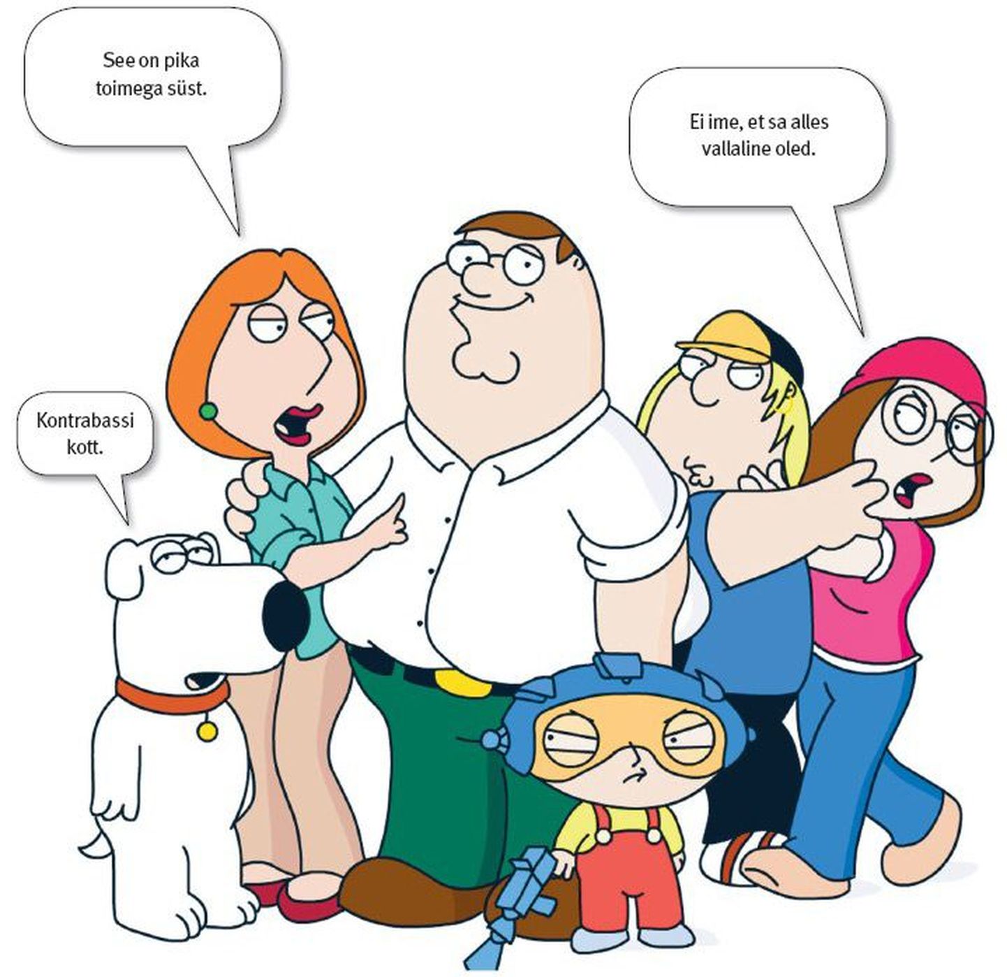 Tegelased joonissarjast «Family Guy», millest on saanud tõlkevigade sünonüüm.