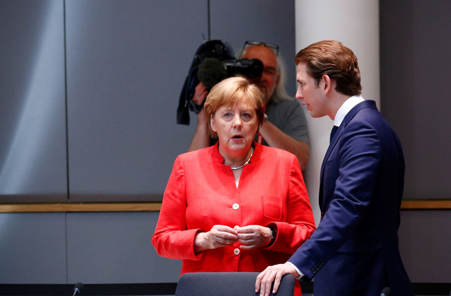 Saksamaa kantsler Angela Merkel (vasakul) ja Austria kantsler Sebastian Kurz.