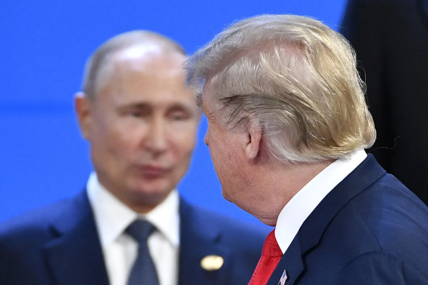 ASV prezidents Donalds Tramps un Krievijas prezidents Vladimirs Putins.