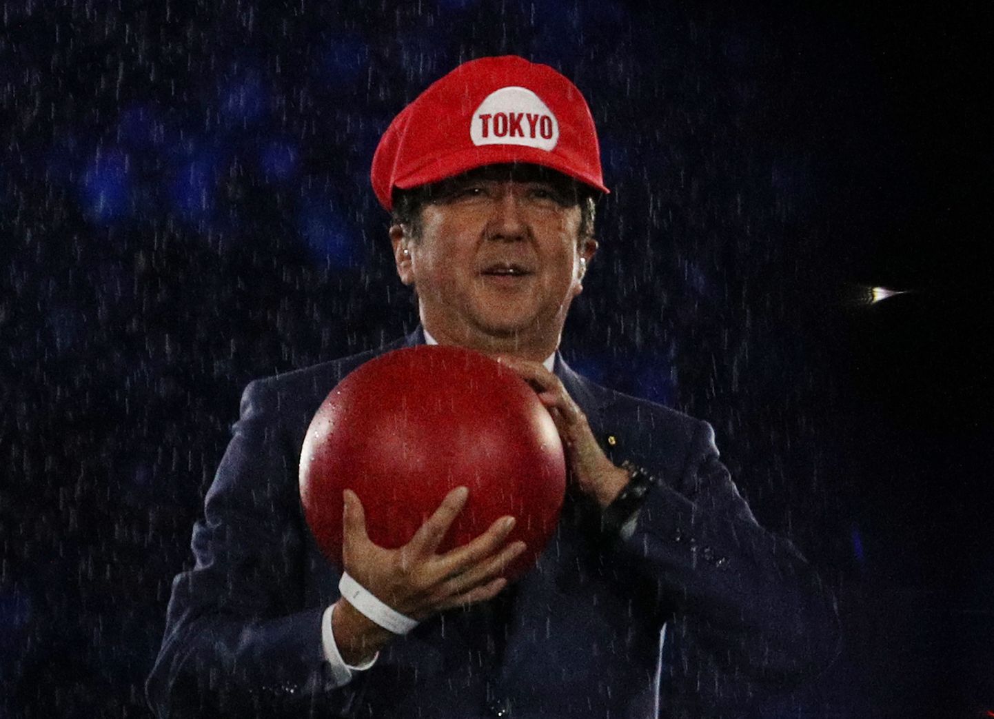 Shinzo Abe 2016. aastal Rio de Janeiro olümpia lõputseremoonial, kus kehastus Super Marioks.
