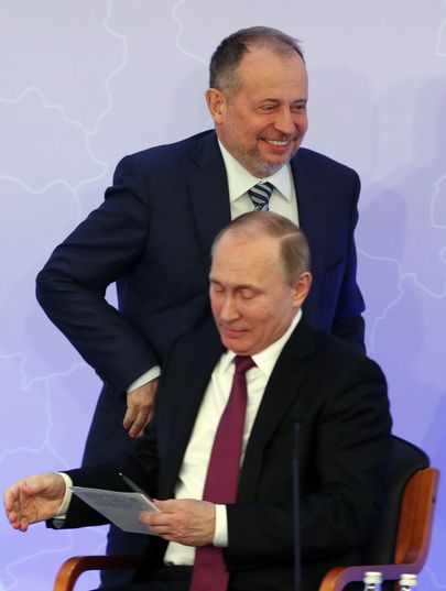 Vladimir Putin (ees) ja Vladimir Lisin.