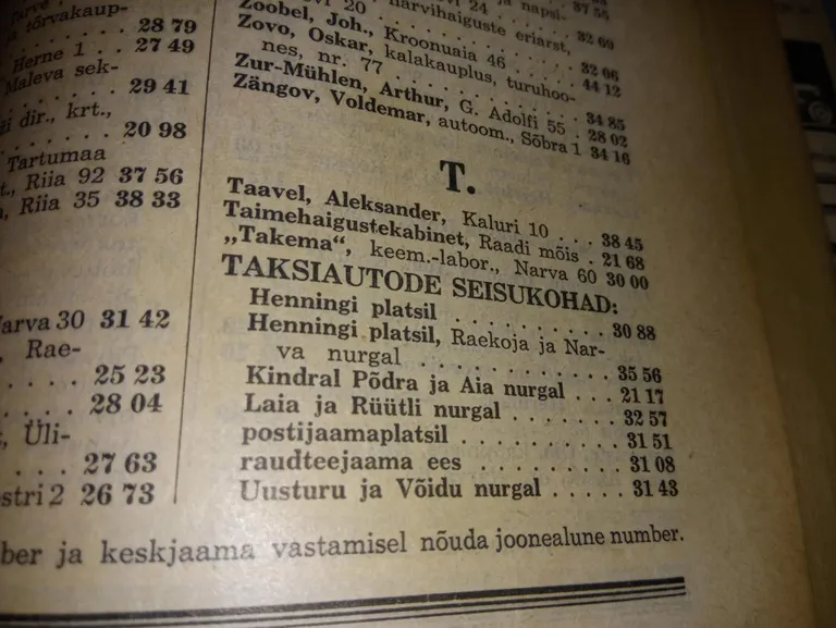 Telefoni­raamat 1940. aastast meenutab Kindral Põdra tänava olemasolu.