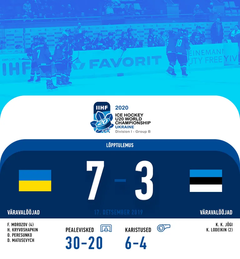 Eesti kaotas Ukrainale.
