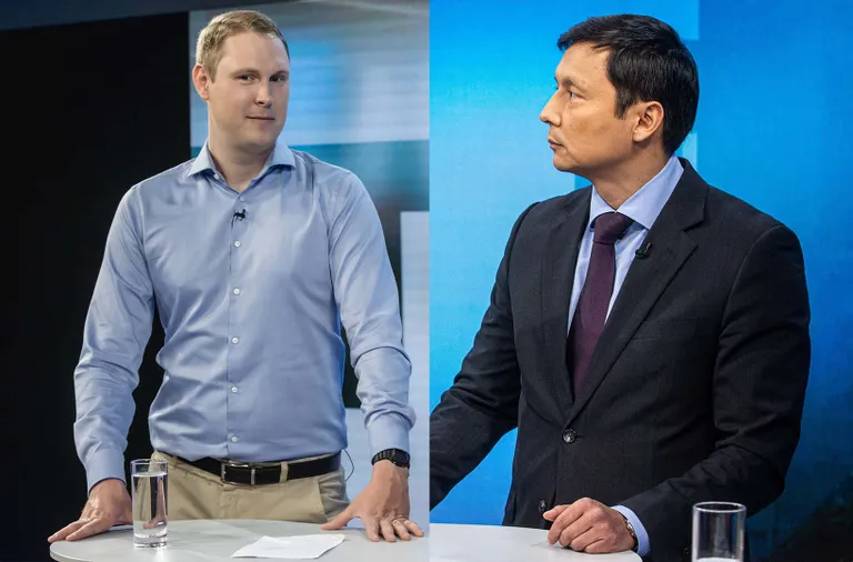 Raimond Kaljulaid ja Mihhail Kõlvart. Kõlvart pakkus sotsidele koostöövõimalust Tallinna linnas.
