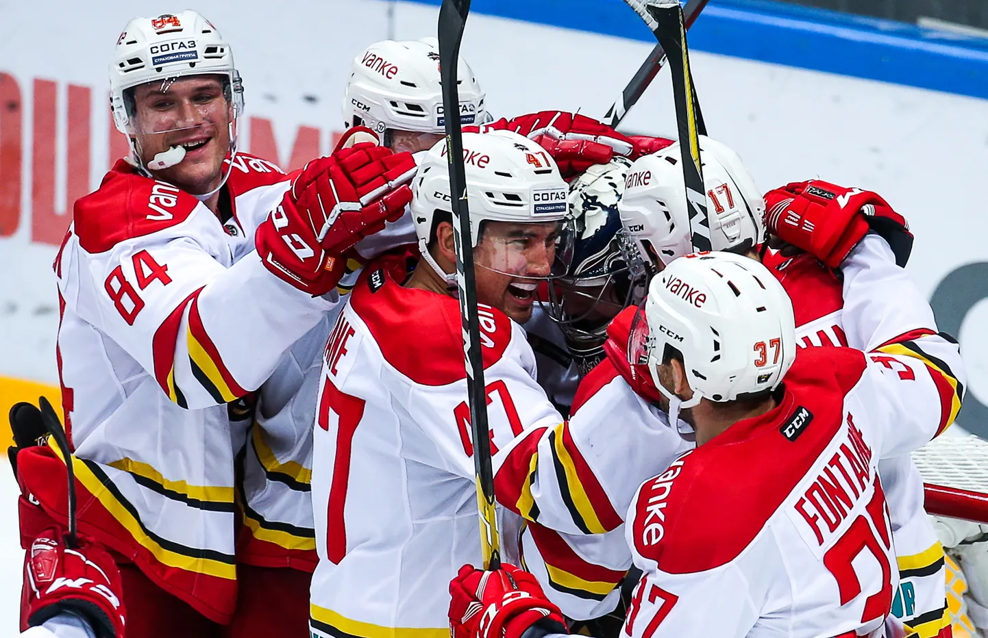 Kunlun Red Stari mängijad, kellest paljud hakkavad olümpiamängudel esindama Hiinat.