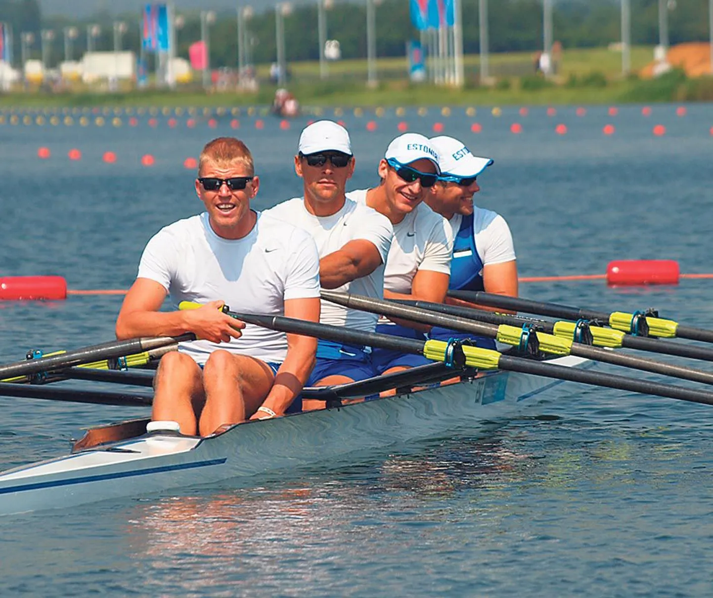Kaspar Taimsoo (vasakul), Tõnu Endrekson, Allar Raja ja Andrei Jämsä.