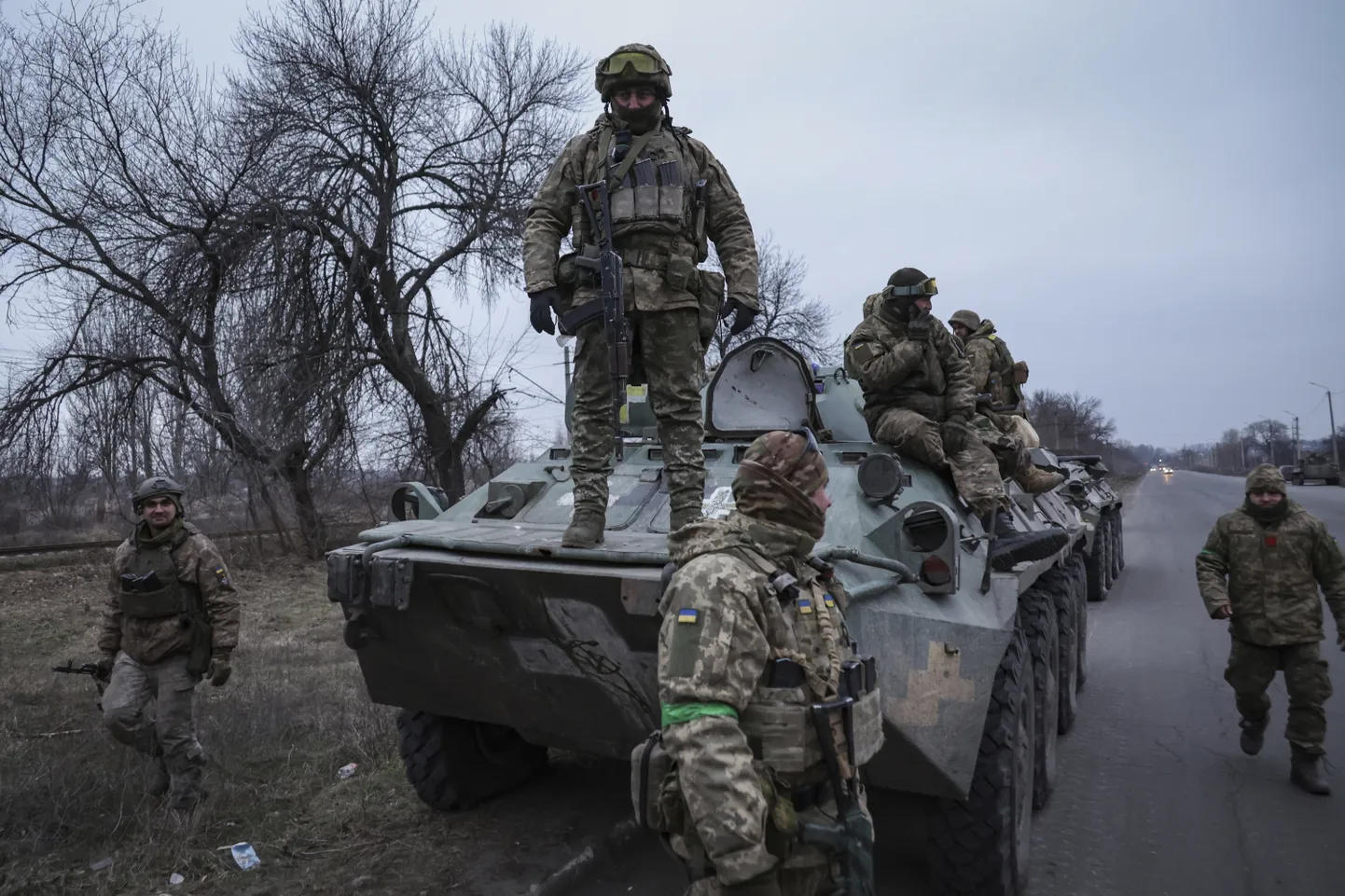 Ukrainas karavīri Doneckas apgabalā.