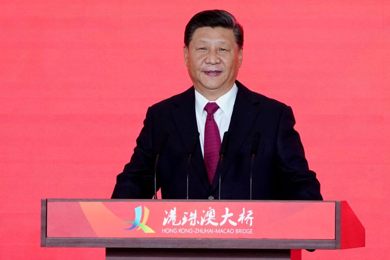 Hiina president Xi Jinping Hong Kong-Zhuhai-Macau silla avamisel