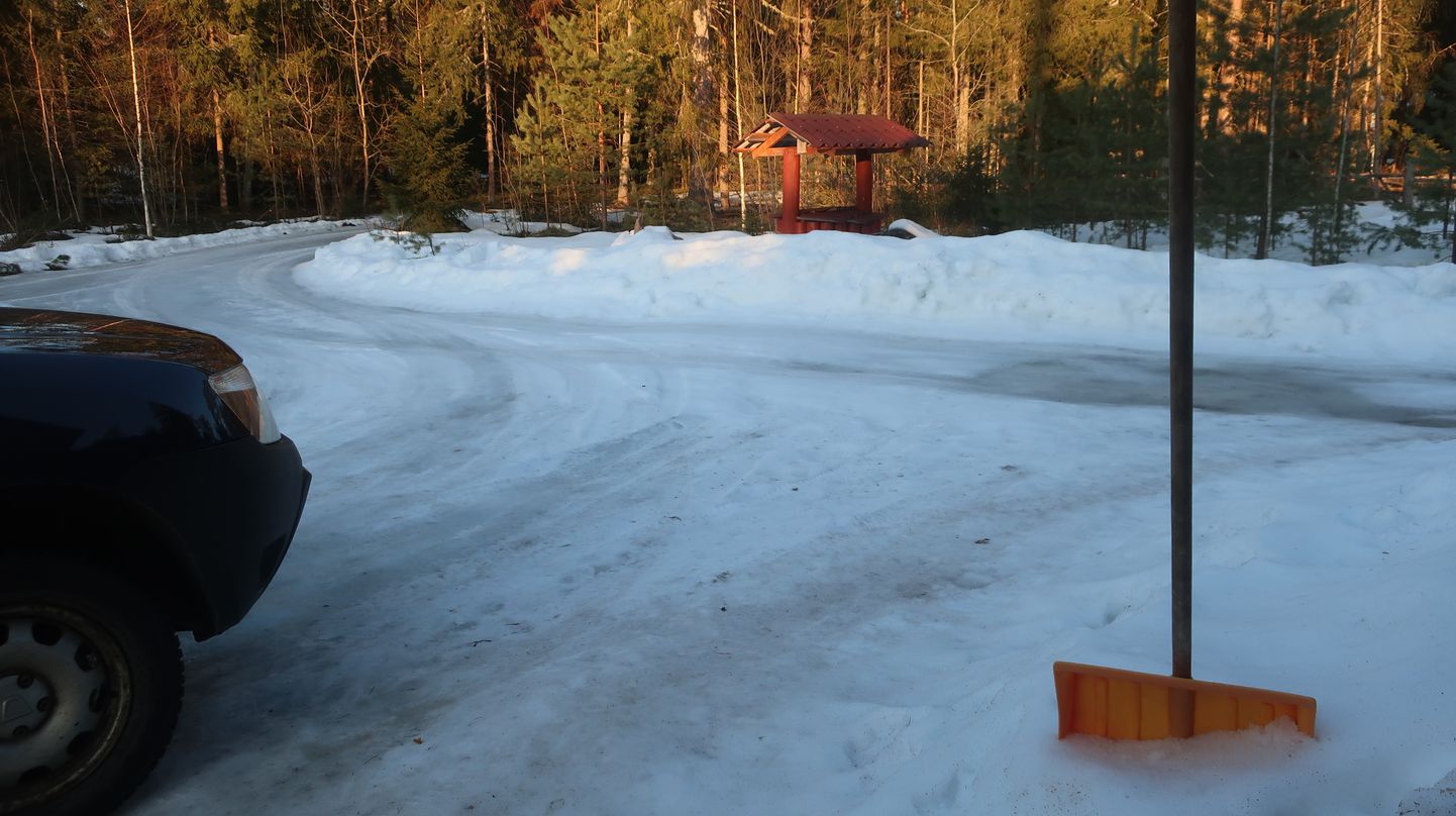 Põlvamaal Valgemetsas, 19. märtsil 2022. Lume ja jää sulamist annab veel oodata.