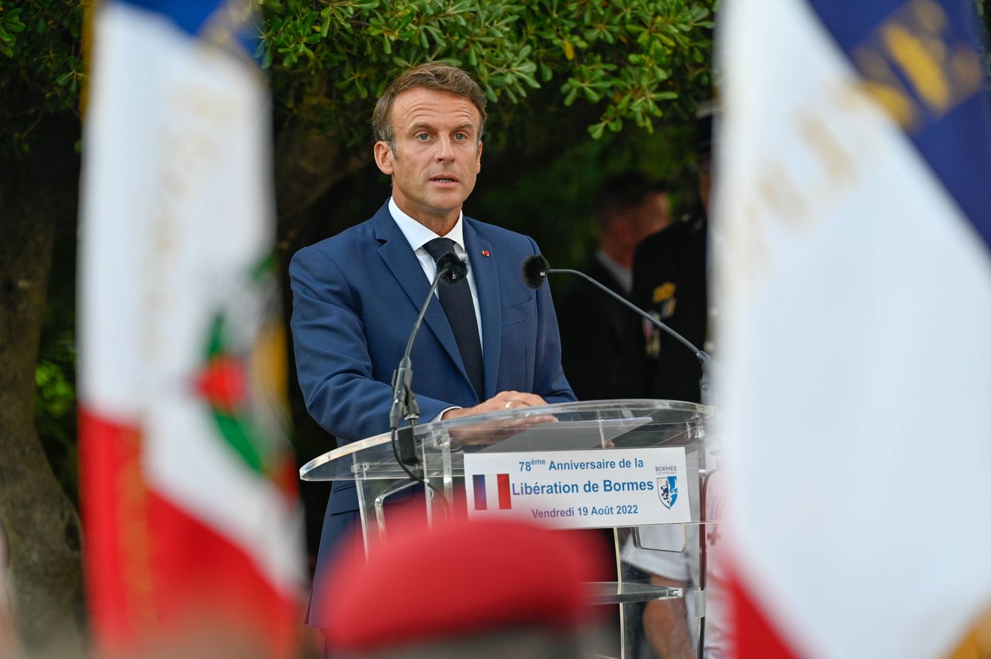 Prantsusmaa president Emmanuel Macron 19. augustil Lõuna-Prantsusmaal tähistamas Prantsusmaa vabastamise 78. aastapäeva.
