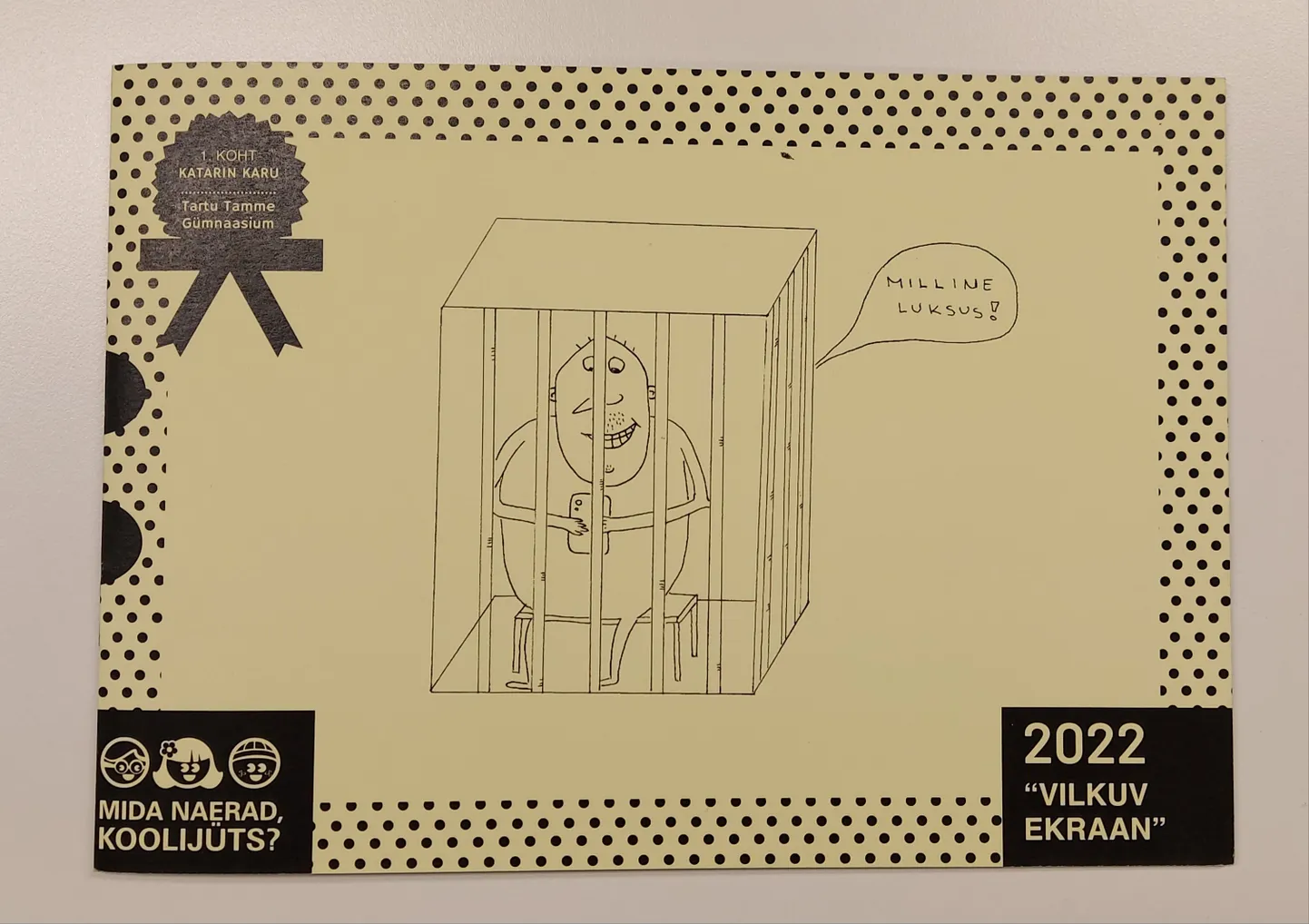 Aastal 2022 korraldatud karikatuurivõistluse parimatest töödest ilmunud kogumiku esikaas.