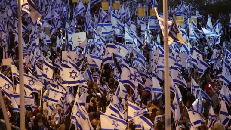 Протесты из-за судебной реформы в Израиле продолжаются третий месяц