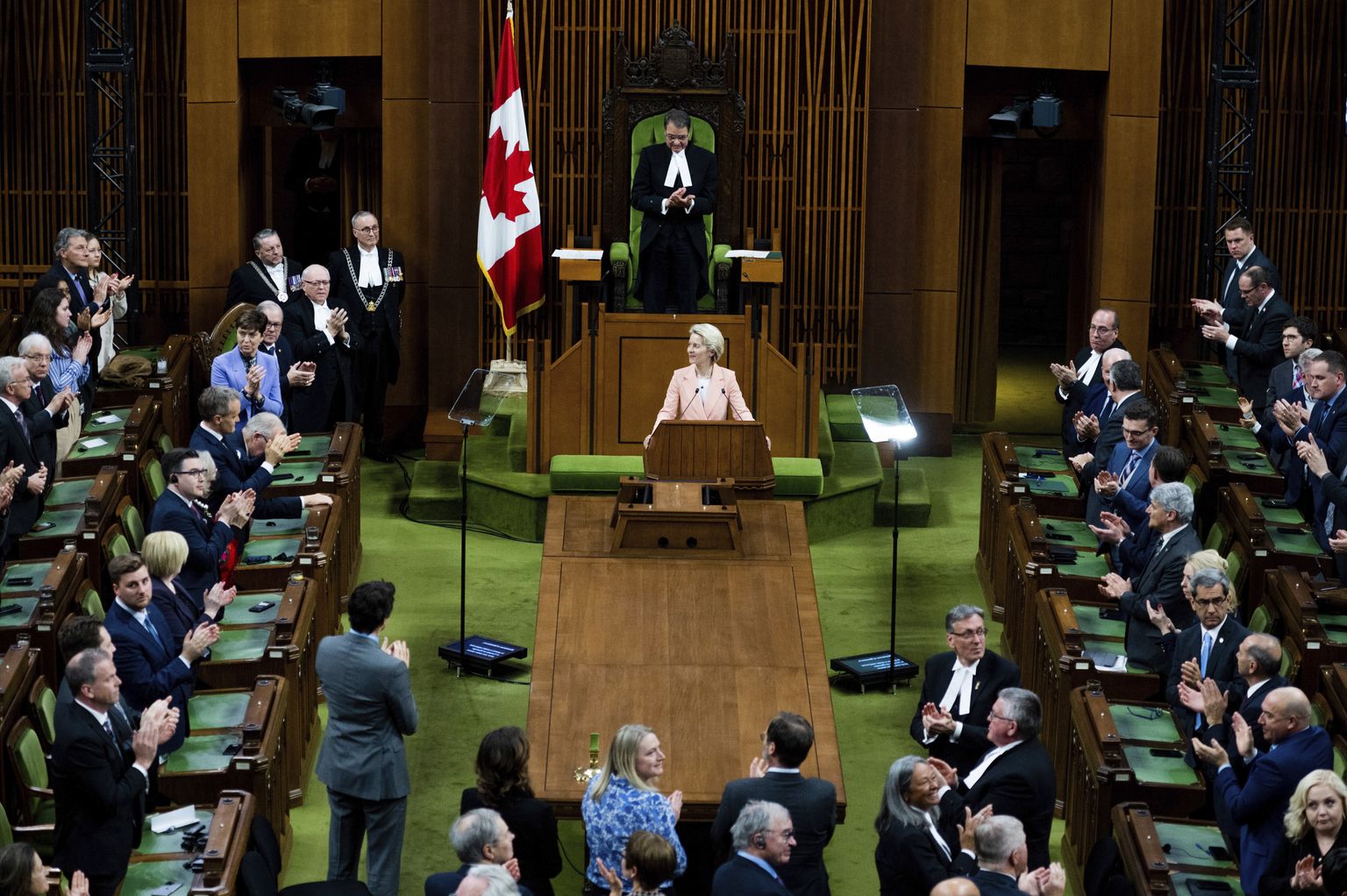 Euroopa Komisjoni president Ursula von der Leyen esinemas Kanada parlamendis.