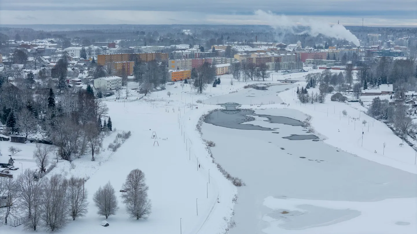 Valga Pedeli virgestusala ja paisjärv.