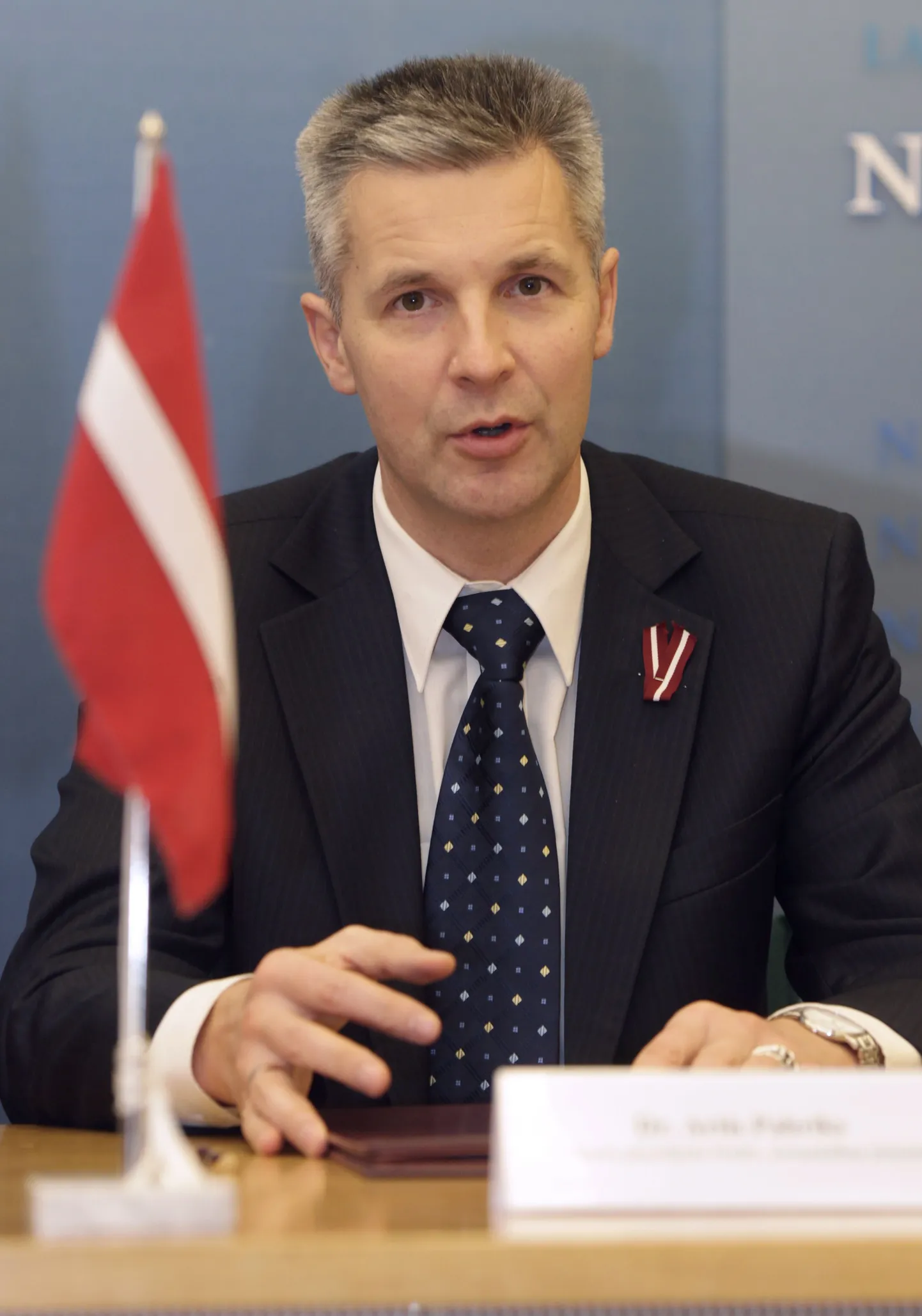 Министр обороны Латвии Артис Пабрикс.