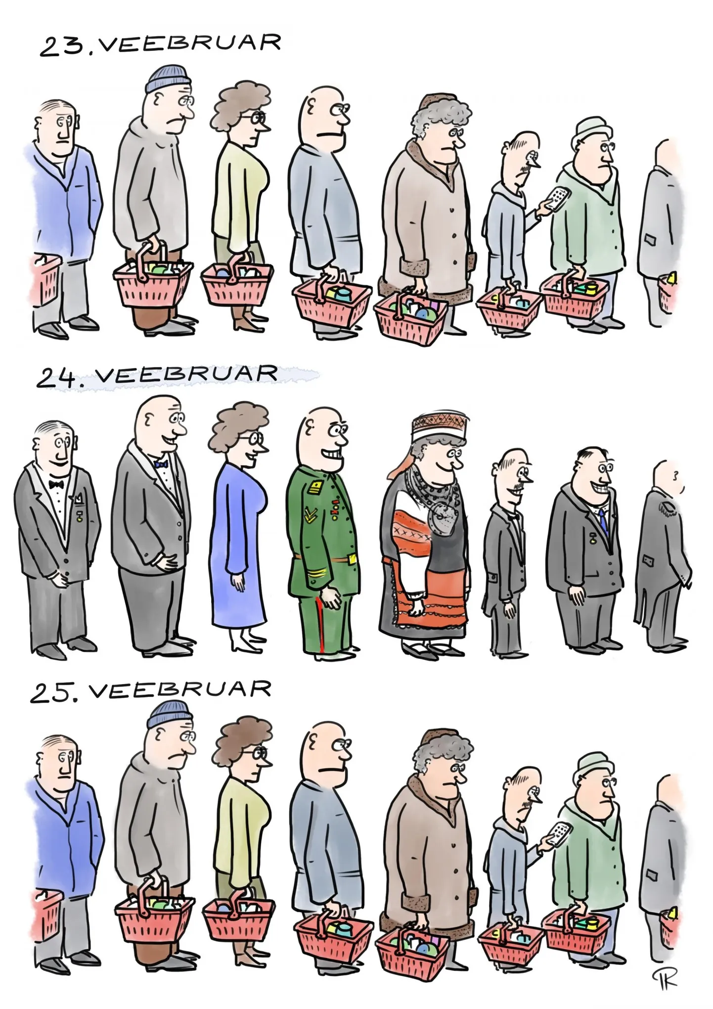 Karikatuur vabariigi aastapäevast.