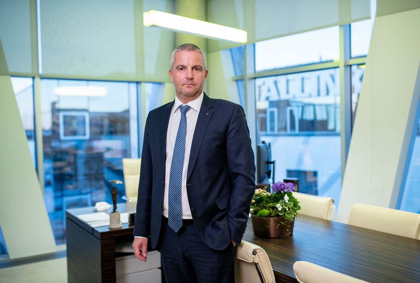 Tallink Grupp juhatuse esimees Paavo Nõgene oma kabinetis 2022. aastal.