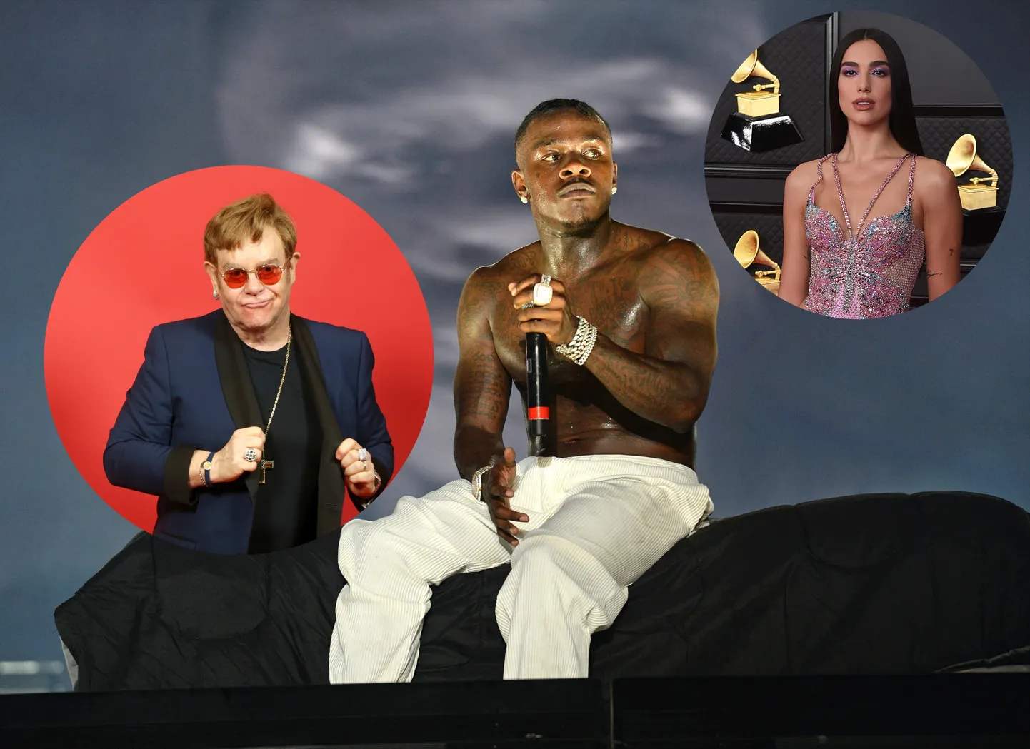 DaBaby, Elton John ja Dua Lipa.