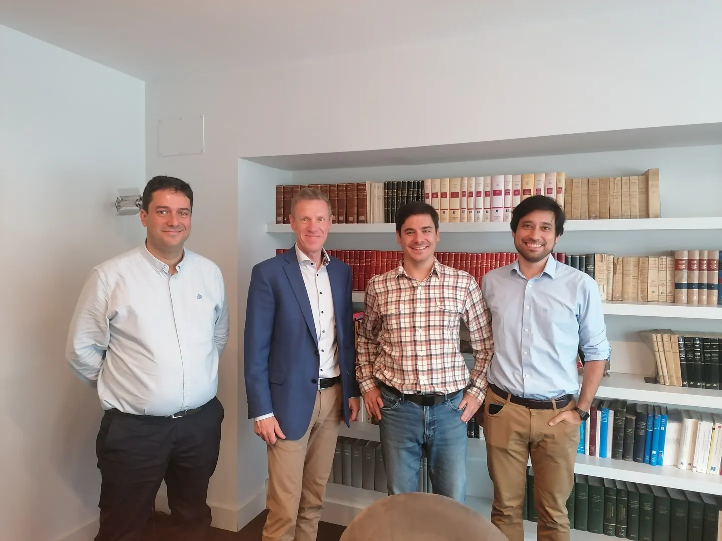 Vasakult: Unateci partner Javier Gómez García-Tenorio, Uptime'i tegevjuht Eero Tohver, Unateci partner Raúl Gil García ja Unateci partner Fernando Hoshino Orgaz.