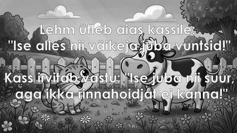 Lehm ja kass aias