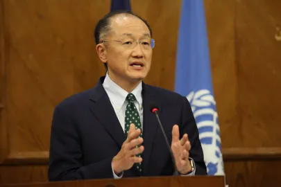 Maailmapanga president Jim Yong Kim pressikonverentsil. Foto: Scanpix