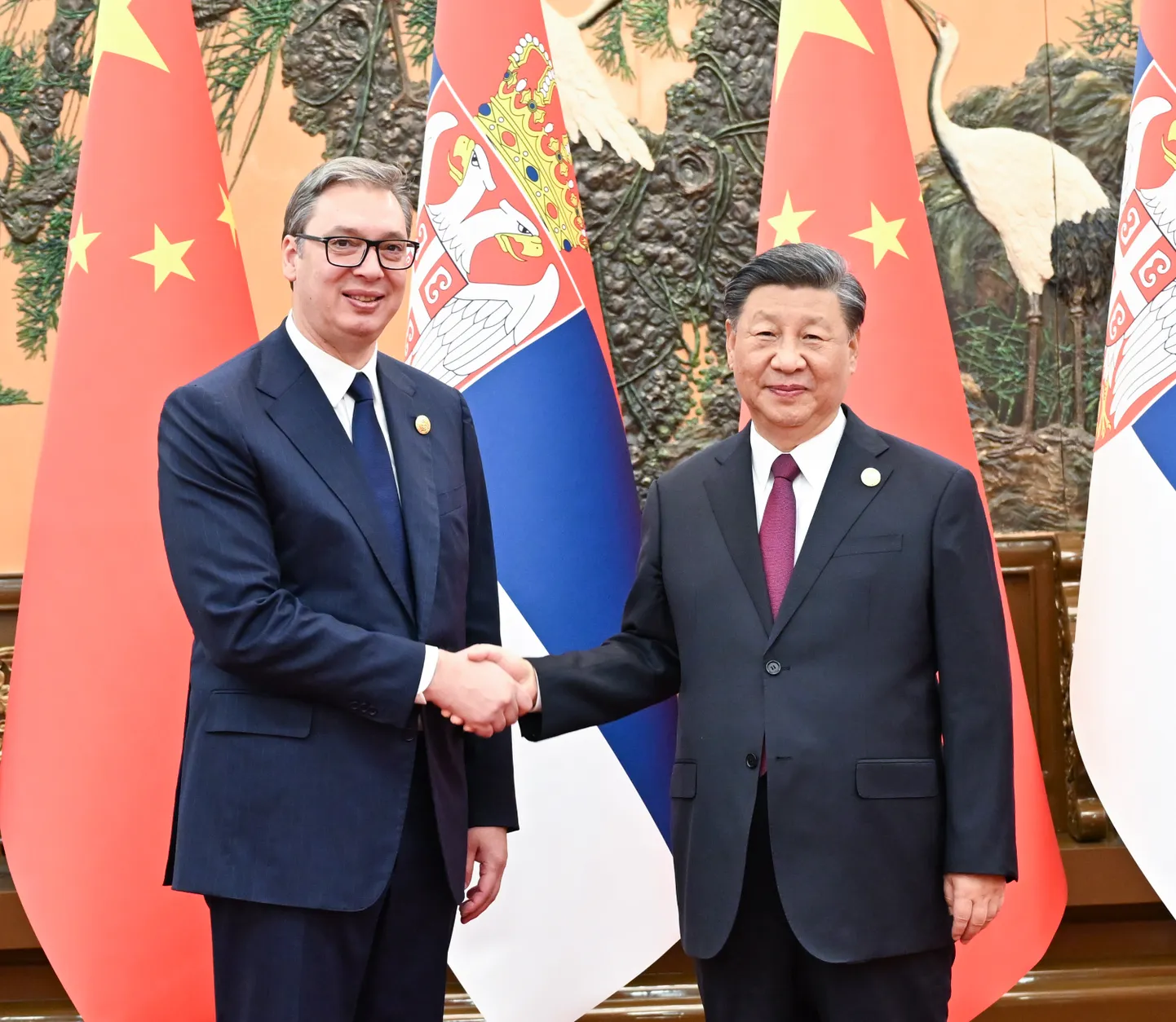 Hiina president Xi Jinping ja Serbia president Aleksandar Vučić.