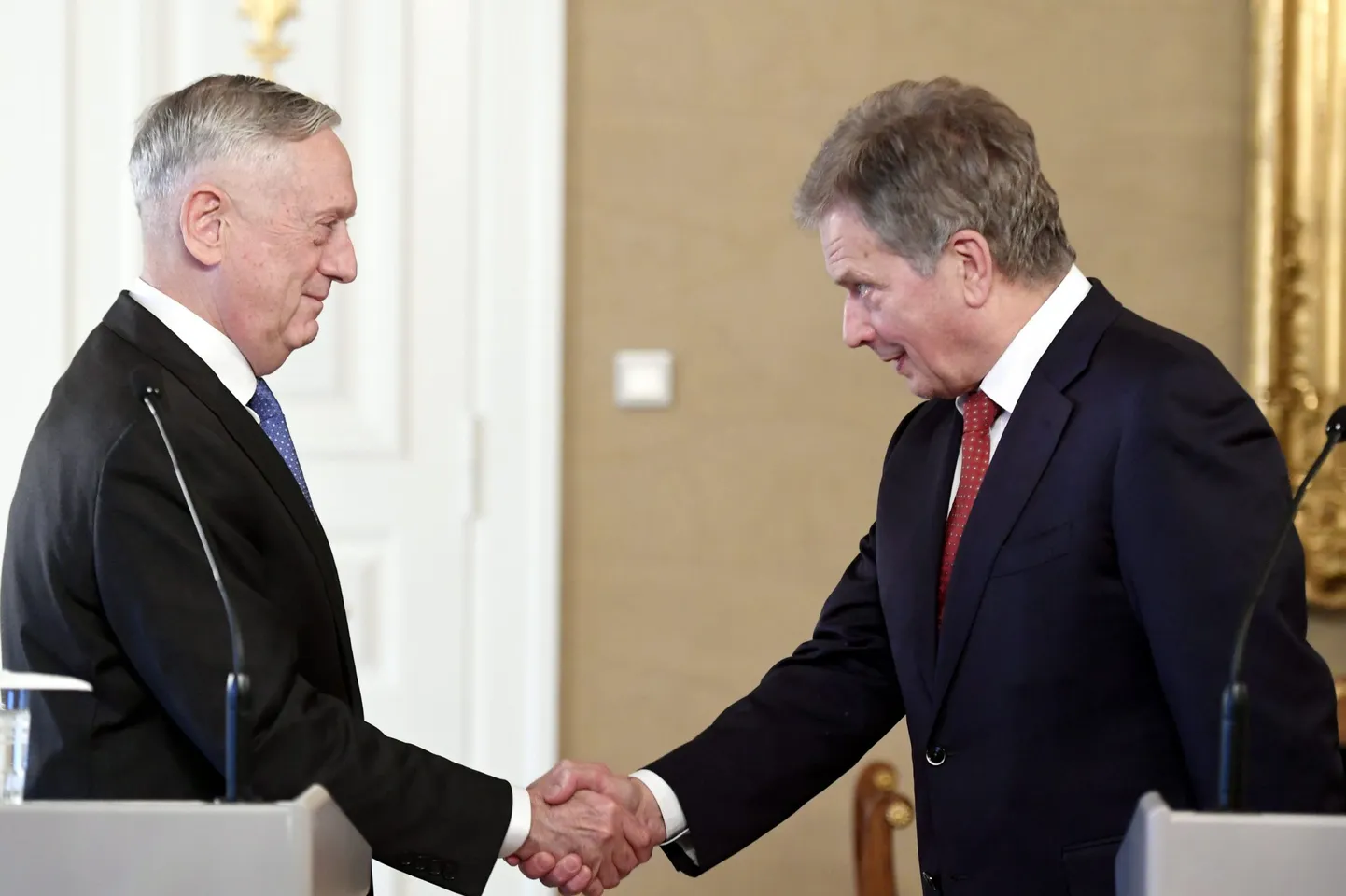 USA kaitseminister James Mattis (vasakul) ja Soome president Sauli Niinistö.