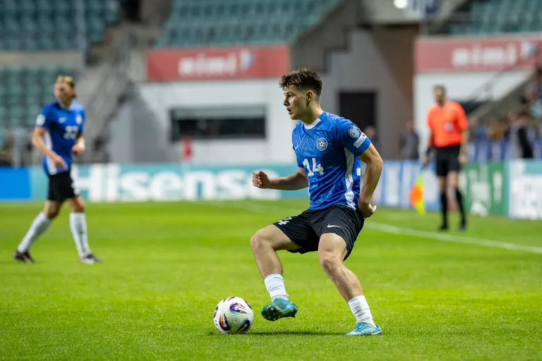 Patrik Kristal Eesti–Iisraeli MM-valikmängus.