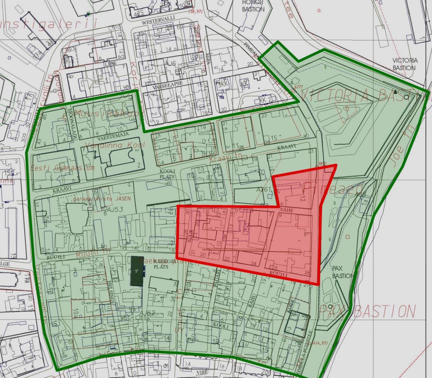 Начато планирование 2,2 гектаров в самом сердце Старого города Нарвы, по соседству с ратушей и Ратушной площадью.