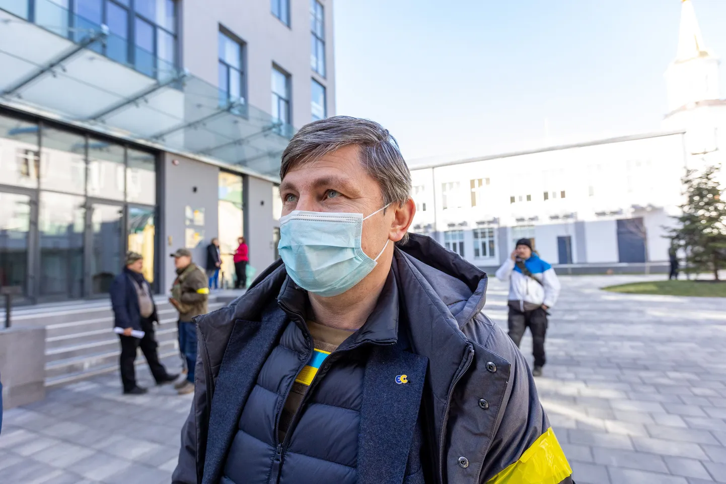 Ukraina ülemraada liige Artur Gerasimov vabatahtlike kogunemispunktis Kiievis.