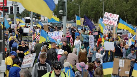 Ankoridžā notiek demonstrācijas Ukrainas atbalstam