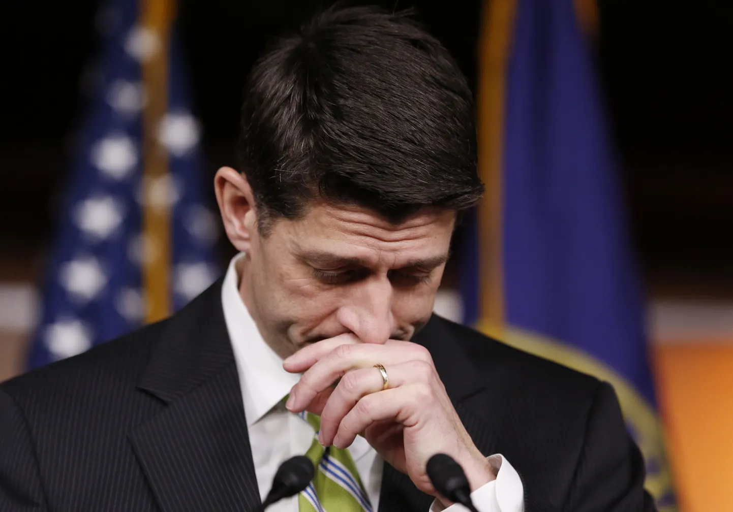 Löödud mees – Paul Ryan pressikonverentsil pärast tervishoiureformi tühistamist.