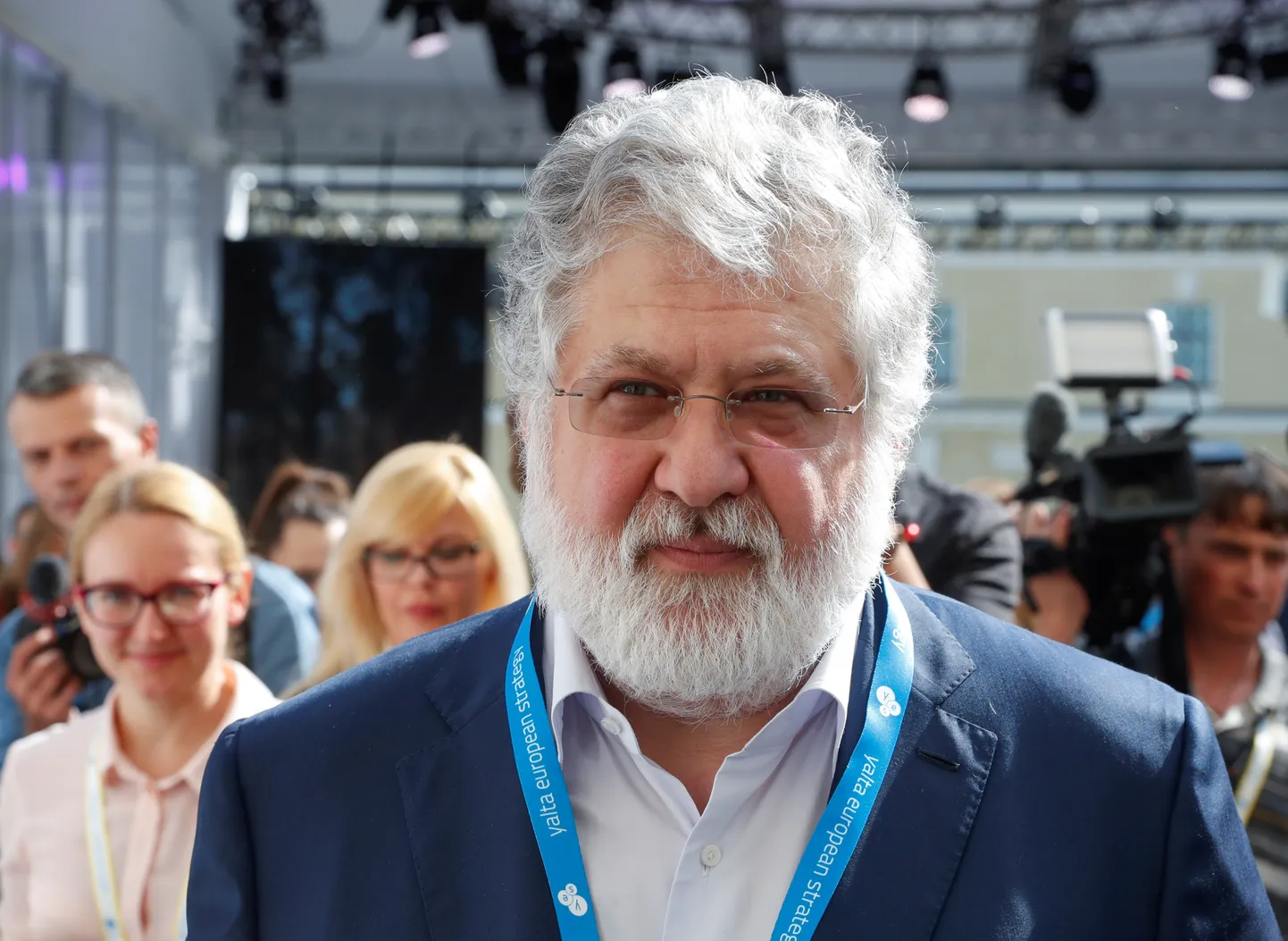 Ukrainas oligarhs Ihors Kolomoiskis Jaltas Eiropas stratēģijas (JĀ) gadskārtējā sanāksmē Kijevā, Ukrainā 2019. gada 13. septembrī.