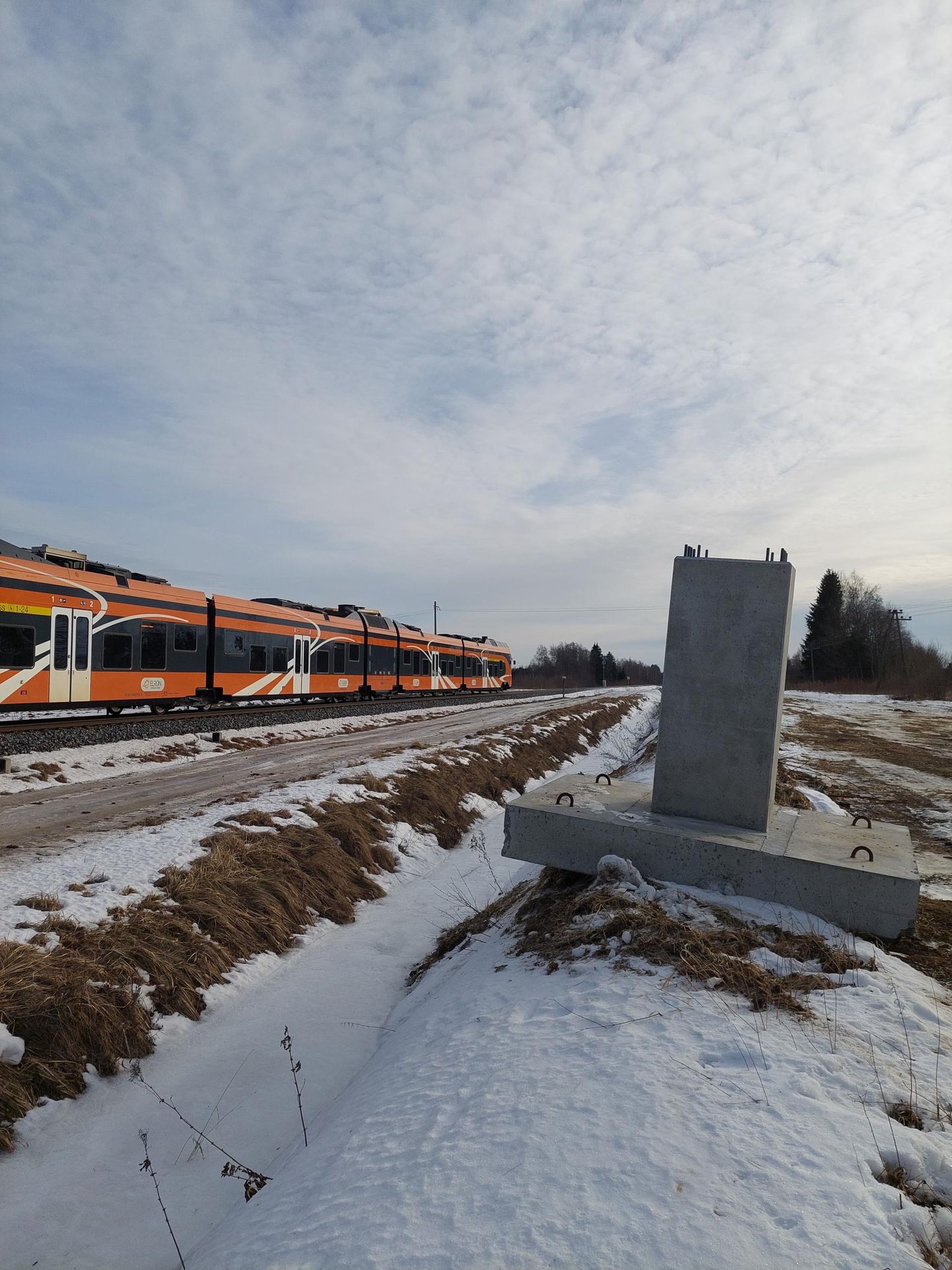 Tapa ja Tartu vahelise raudteelõigu elektifitseerija on leitud ning kontaktvõrgu mastide jaoks vajalikud betoonmürakadki kohale veetud.