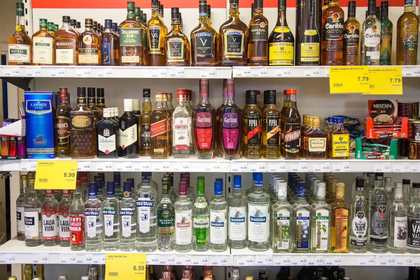 Alkoholimüük on jõuluperioodil langenud.