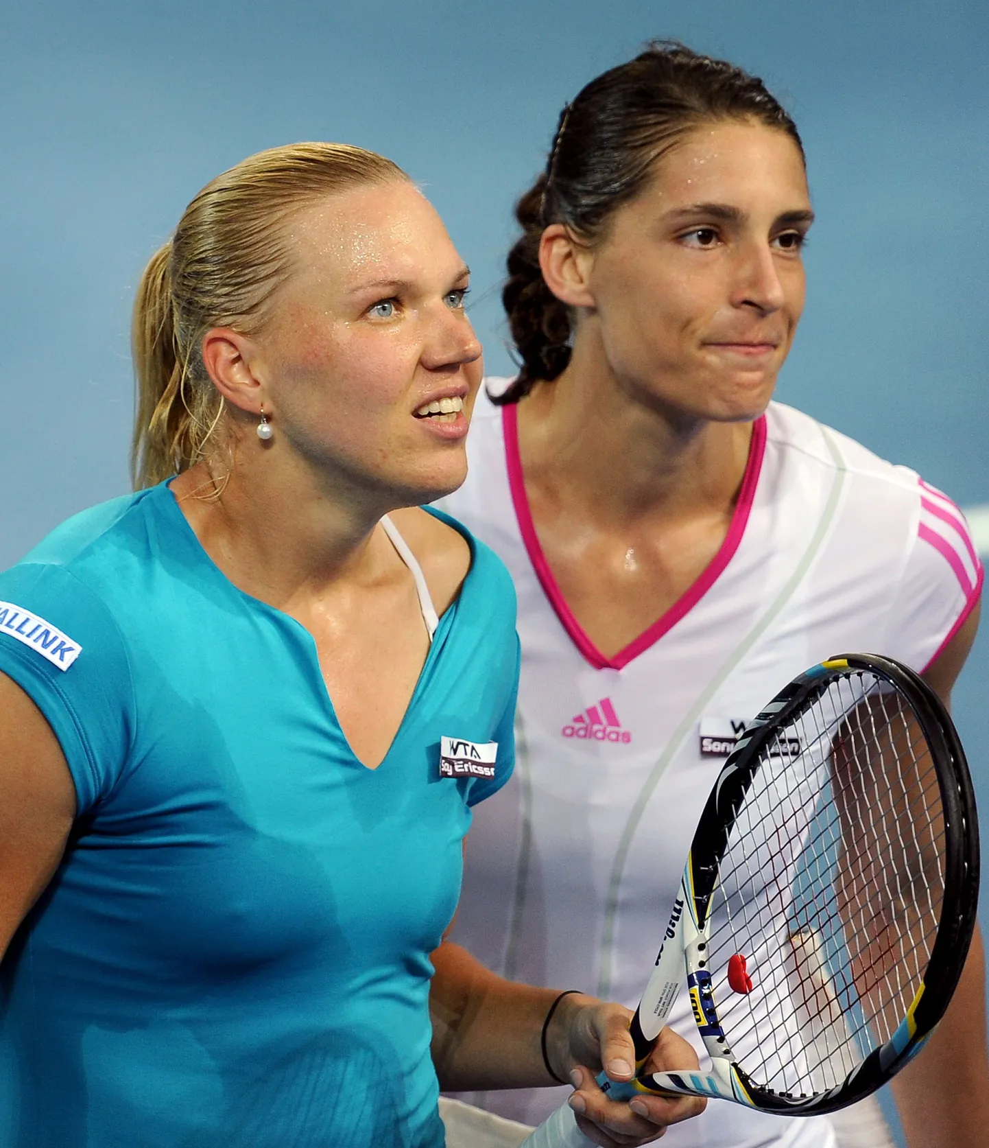 Kaia Kanepi (vasakul) alistas veerandfinaalis Andrea Petkovici.