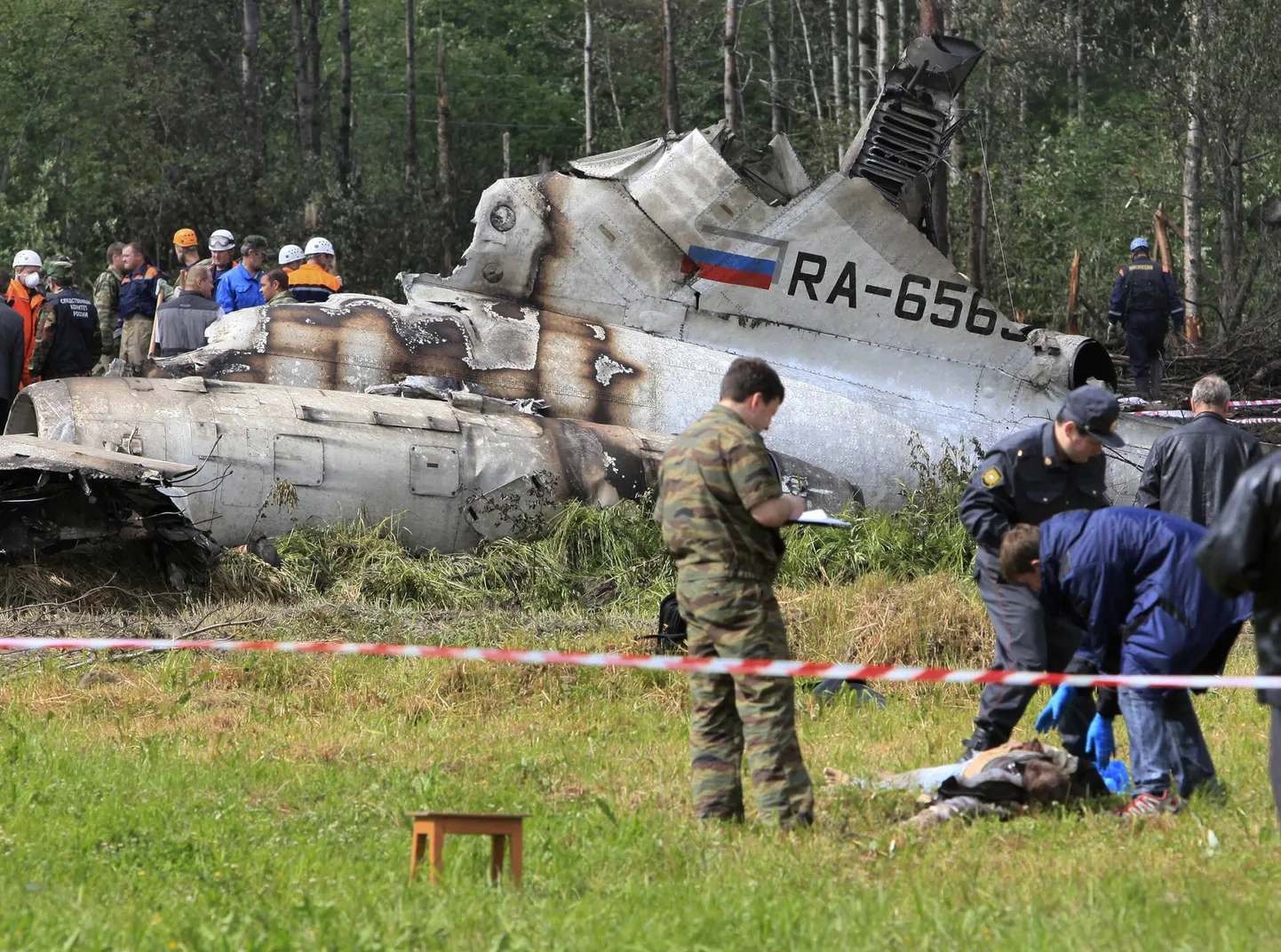 Firmale RusAir kuulunud TU-134 vrakk  Petroskois 21. juunil 2011.