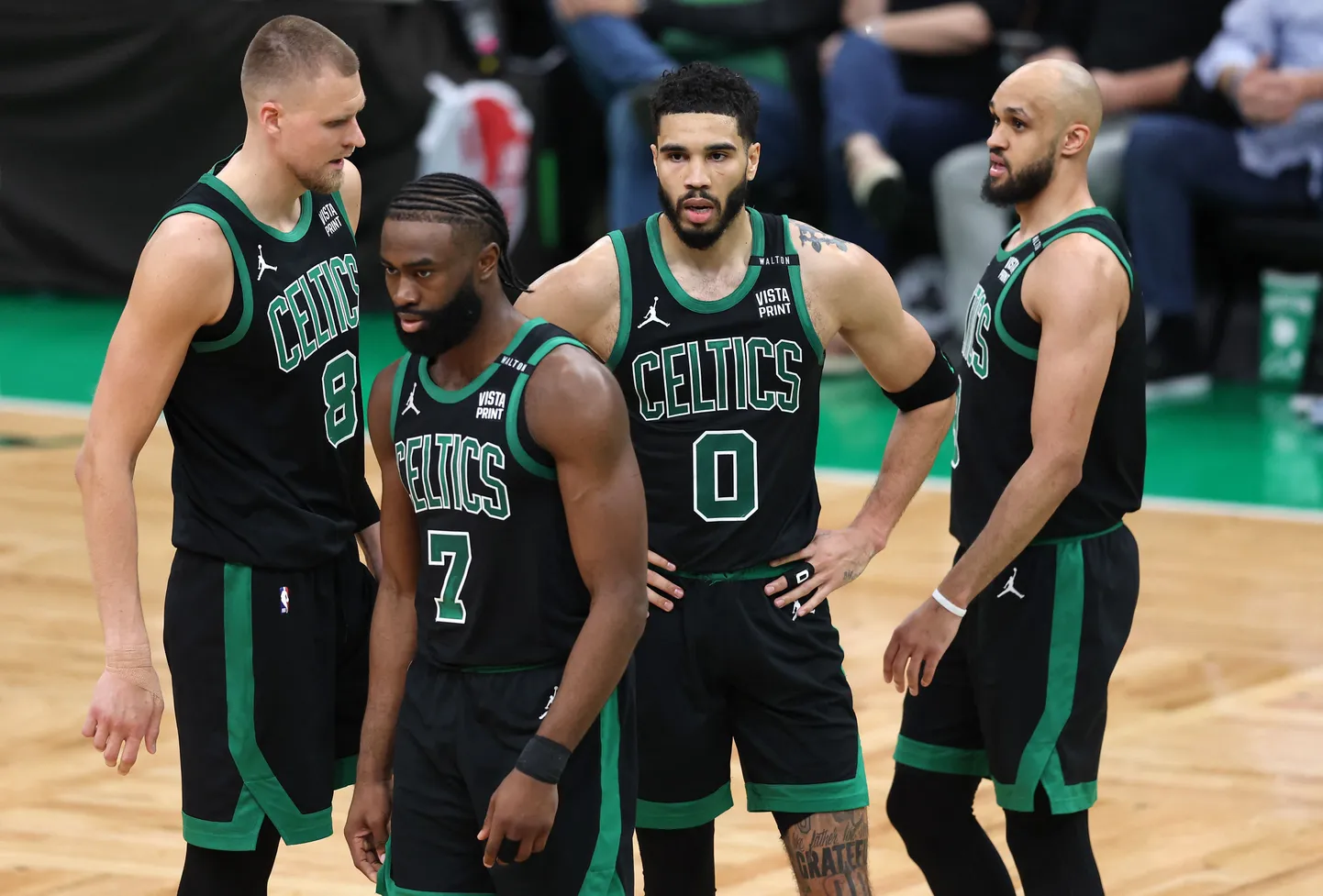 Bostonas "Celtics" basketbolisti – Kristaps Porziņģis, Džeilens Brauns, Džeisons Teitams, Deriks Vaits