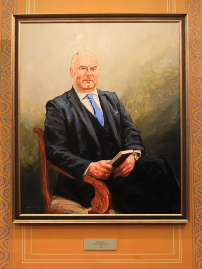 Alar Karise (Tartu ülikooli rektor aastatel 2007 - 2012) portree maalis Rauno Thomas Moss. Foto: Sille Annuk