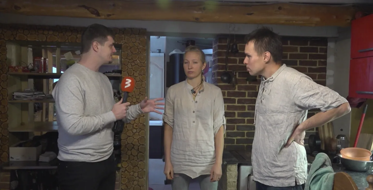Taavi Libe, Kristel Kajastu ja Margus Kajastu. Kuvatõmmis TV3 saatest.