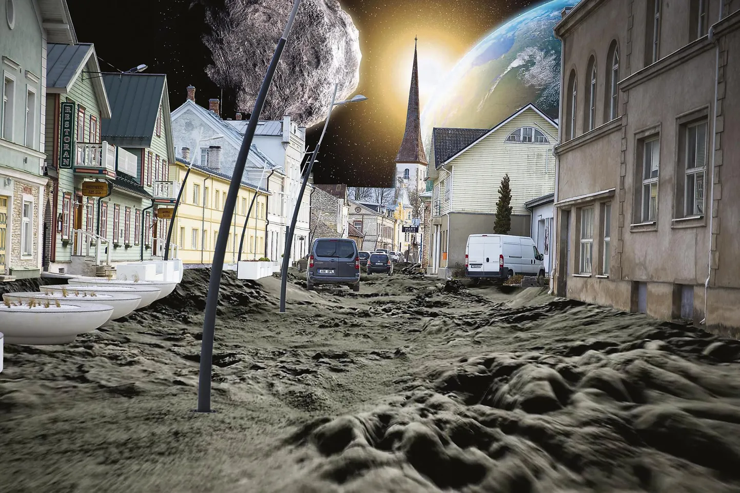Rakveres Pikal tänaval algavad sci-fi-mängufilmi “Armageddon: hüljatud maailm” võtted.