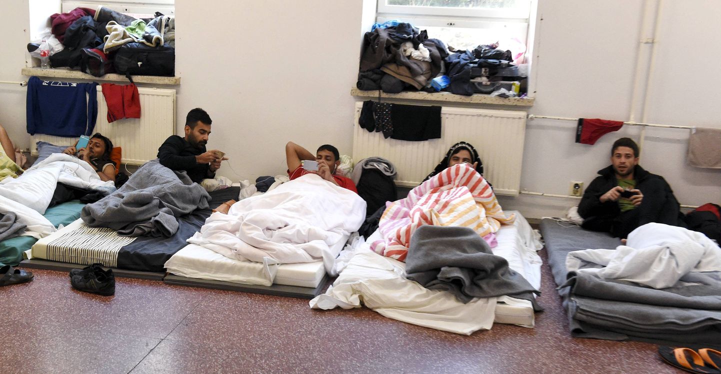 Migrandid Soome pagulaskeskuses.