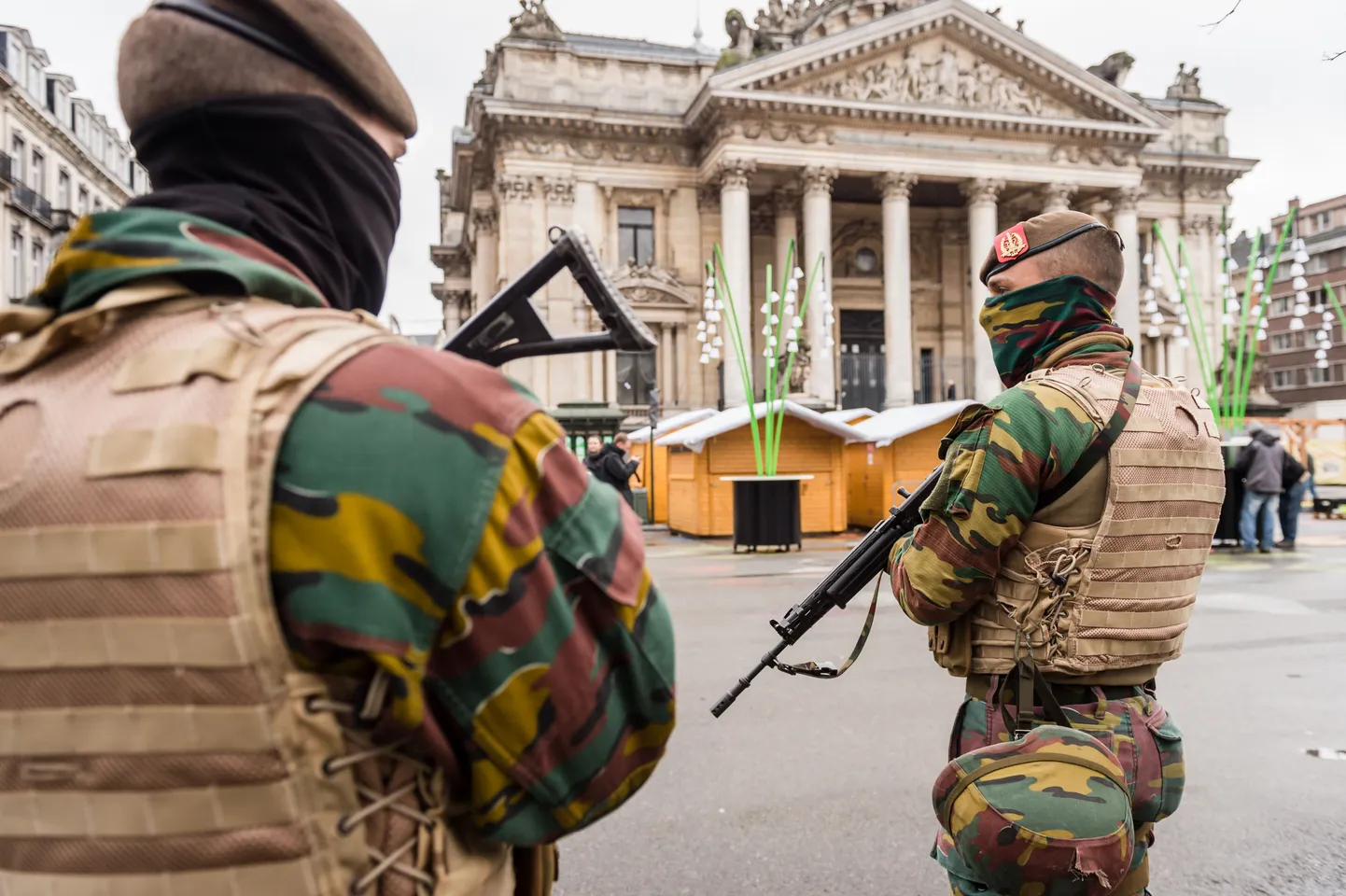 Brüsselis patrullivad Belgia sõdurid.